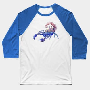 Watercolor Crystal Scorpion Baseball T-Shirt